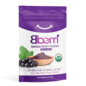 Bberri マキベリーパウダー、100% オーガニック、4オンスパック Bberri Maqui Berry Powder, 100% Organic, Pack of 4 oz