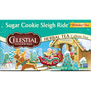 Celestial Seasonings ハーブティー、シュガー クッキー スレイ ライド、18 カウント (6 個パック) Celestial Seasonings Herbal Tea, Sugar Cookie Sleigh Ride, 18 Count (Pack of 6)