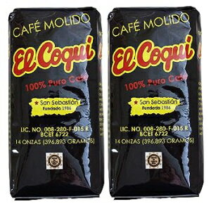 (2 パック) プエルトリコ コーヒー - 14 オンス バッグ El Coqui Puro Cafe (合計 28 オンス) (2 Pack) Puerto Rican Coffee -14 Ounce Bags El Coqui Puro Cafe (28 Ounce Total)