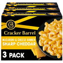 クラッカー バレル シャープ チェダー マカロニ & チーズ ディナー (3 カラット パック、14 オンス ボックス) Cracker Barrel Sharp Cheddar Macaroni & Cheese Dinner (3 ct Pack, 14 oz Boxes)