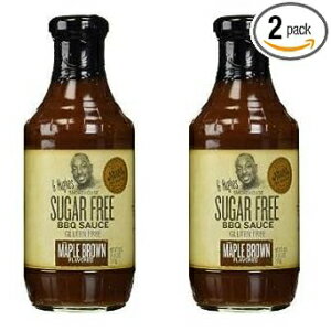 G ҥ塼 BBQ  奬ե꡼ ᡼ץ֥饦 18  (2 ĥѥå) G Hughes BBQ Sauce SugarFree Maple Brown 18 oz (Pack of 2)