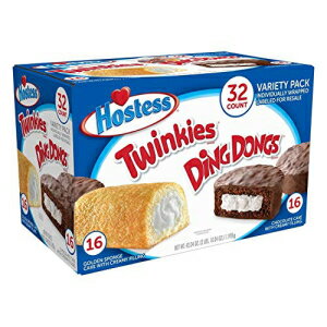 ホステス トゥインキー & カップケーキ (トゥインキー 16 個 & カップケーキ 16 個)、個別包装、合計 32 個 Hostess Twinkies & Cupcak..