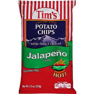 ハラペーニョ、ティムズ カスケード スタイル ポテトチップス、ハラペーニョ、7.5 オンス Jalapeno, Tim's Cascade Style Potato Chips, Jalapeno, 7.5 Ounce