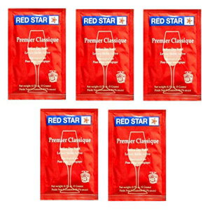 North Mountain Supply-RS-PC-5 Red Star Premier Classique Wine Yeast - Pack of 5 - With North Mountain Supply Freshness Guarantee