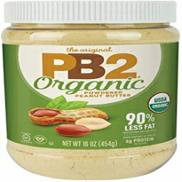 PB2 16オンスオーガニックパウダーピーナッツバター-USDAオーガニック認定、非GMOプロジェクト検証済み、グルテンフリー PB2 16 oz Organic Powdered Peanut Butter - USDA Organic Certified, Non-GMO Project Verified, Gluten-Free