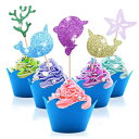 VNȃCbJÑJbvP[Lgbp[ƃbp[̃Zbg?JbvP[L̑p25pbÑLLCbJN̒ap[eB[piLbg?C̃CbJÑjR[JbvP[L̃sbNƃbp[̃Zbg GET FRESH Narwhal Cupcake Toppers and Wra