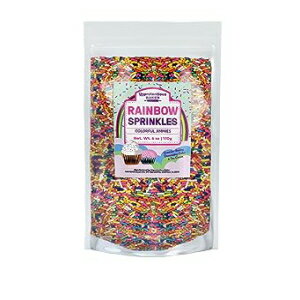 Unpretentious Baker レインボー ベーキング スプリンクル (6 オンス) カラフルなジミー、グルテンフリー、再密封可能なバッグ Unpretentious Baker Rainbow Baking Sprinkles (6 oz) Colorful Jimmies, Gluten-Free, Resealable Bag