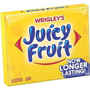 ジューシーフルーツ オリジナルチューインガム 15個入(20パック) Juicy Fruit Original Chewing Gum, 15 piece pack (20 Packs)