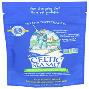 微粉末ケルト海塩 1/4 ポンド 再封可能なバッグ Fine Ground Celtic Sea Salt ¼ lb Resealable Bag