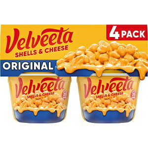 Velveeta シェル & チーズ オリジナル 電子レンジ対応 マカロニ & チーズ カップ (4 カラット パック、2.39 オンスのカップ) Velveeta Shells & Cheese Original Microwavable Macaroni and Cheese Cups (4 ct Pack, 2.39 oz Cups)