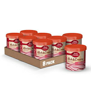 Betty Crocker グルテンフリー リッチでクリーミーなチェリーフロスティング 16 オンス (8個入り) Betty Crocker Gluten Free Rich and Creamy Cherry Frosting, 16 oz. (Pack of 8)