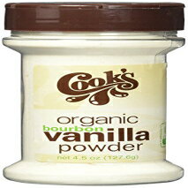 Cook's、オーガニックマダガスカルピュアバニラパウダー | 世界最高級グルメ フレッシュ プレミアム バニラ 調理、ベーキング、風味付け用、4.5 オンス Cook’s, Organic Madagascar Pure Vanilla Powder | World’s Finest Gourmet Fresh Premium V