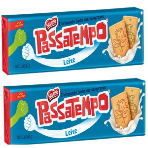 PASSATEMPOビスコイトレイテ150gr-2パック| ミルククッキー5.29オンス - 2パック Nestle PASSATEMPO Biscoito Leite 150gr - 2 Pack | Milk Cookie 5.29 oz. - 2 Pack