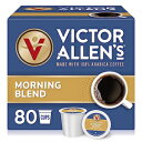 Victor Allen's コーヒー モーニング ブレンド、ライト ロースト、80 カウント、キューリグ K カップ ブルワー用シングルサーブ コーヒー ポッド Victor Allen's Coffee Morning Blend, Light Roast, 80 Count, Single Serve Coffee Pods for