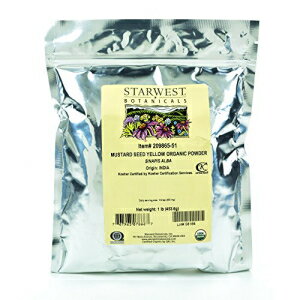 Starwest Botanicals オーガニック イエロー マスタード シード パウダー、1 ポンド Starwest Botanicals Organic Yellow Mustard Seed Powder, 1 Pound