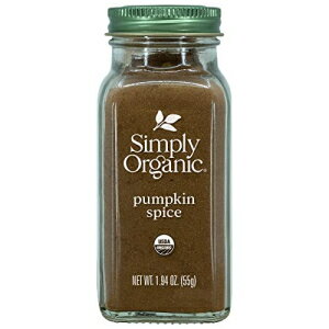 Simply Organic Pumpkin Spice、1.94オンスの瓶、オーガニックナツメグ、クローブ、ジンジャー、シナモン、お茶を強化する、調味料、コーシャー Simply Organic Pumpkin Spice, 1.94-Ounce Jar, Organic Nutmeg, Cloves, Ginger & Cinnamon, Enhances