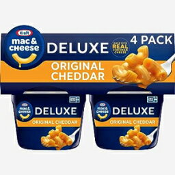 4 Count (Pack of 1), Original Cheddar, Kraft Deluxe Original Easy Microwavable Macaroni and Cheese Cups (4 ct Pack, 2.39 oz Cups)