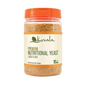 Kevala プレミアム強化栄養酵母 ラージフレークビーガン調味料 低ナトリウム コーシャー 8.5 オンス Kevala Premium Fortified Nutritional Yeast, Large Flake Vegan Seasoning, Low Sodium, Kosher, 8.5 oz