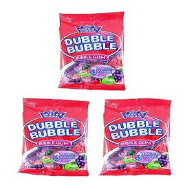 Dubble Bubble フルーツ風味のバブルガム、4 オンス、3 個パック Dubble Bubble Fruit Flavored Bubble Gum, 4 Ounce, Pack of 3