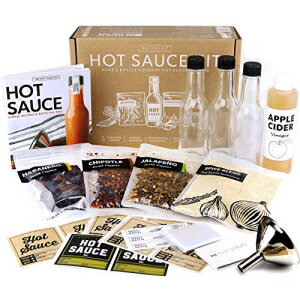 fbNXzbg\[X쐬LbgA3ނ̓hqAOXpCXuhA{g3{Ayx11AƎ̃\[XAyDIYAppAւ̃NX}XMtgB(fbNXLbg) millhouse spice co. Deluxe Hot Sauce Making Kit