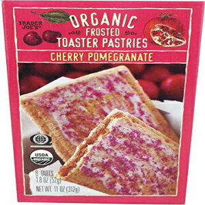 Trader Joe's オーガニック チェリー ザクロ フロスト トースター ペストリー、11 オンス Trader Joe's Organic Cherry Pomegranate Frosted Toaster Pastries, 11 Oz