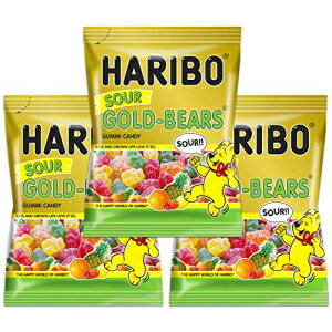 ハリボー サワー ゴールドベア グミ キャンディ 3.6 オンス バッグ 3 個セット Haribo Sour Gold-Bears Gummi Candy Set of 3 3.6 oz bags