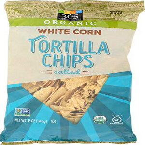 365 Everyday Value オーガニック ホワイトコーン トルティーヤチップス 塩味 12 オンス 365 Everyday Value, Organic White Corn Tortilla Chips, Salted, 12 oz