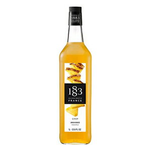 1883 メゾン ルータン - パイナップル シロップ - フランス製 - ガラス瓶 | 1 リットル (33.8 オンス) 1883 Maison Routin - Pineapple Syrup - Made in France - Glass Bottle | 1 Liter (33.8 oz)