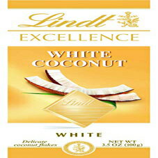 Lindt ホワイトチョコレートとココナッツ エクセレンス バー、3.5 オンス (12 個パック) Lindt White Chocolate and Coconut Excellence Bar, 3.5 Ounce (Pack of 12)