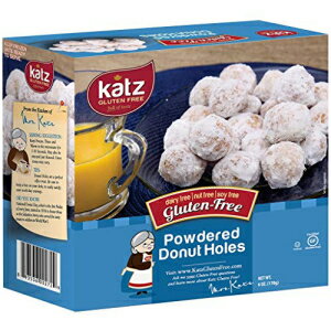 Katz グルテンフリー パウダードーナツホール | 乳製品フリー、ナッツフリー、大豆フリー、グルテンフリー | コーシャ (1 パック、6 オンス) Katz Gluten Free Powdered Donut Holes | Dairy Free, Nut Free, Soy Free, Gluten Free | Ko