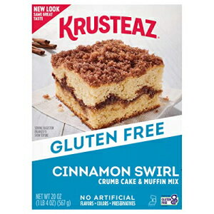 Krusteaz グルテンフリー シナモン スワール クラム ケーキ & マフィン ミックス、20 オンス ボックス (8 個パック) Krusteaz Gluten Free Cinnamon Swirl Crumb Cake & Muffin Mix, 20 oz Boxes (Pack of 8)