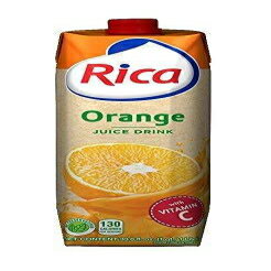 RICA オレンジジュース ジューゴ デ ナランハ リカ ビタミン C 入り 1 リットル (6 パック) RICA Orange Juice Jugo de Naranja Rica 1 lt with Vitamin C (6 PACK)