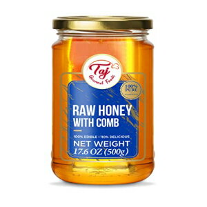 TAJ オールナチュラル生トルコ産ハチミツ入りハニカム | 100% ピュア | 500g TAJ All Natural Raw Turkish Honeycomb with Honey | 100% Pure | 500g