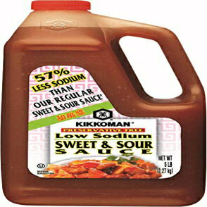 LbR[} hܖY igE57%It Ð|\[X 5|h Kikkoman No Preservative 57% Less Sodium Sweet and Sour Sauce, 5 Pound