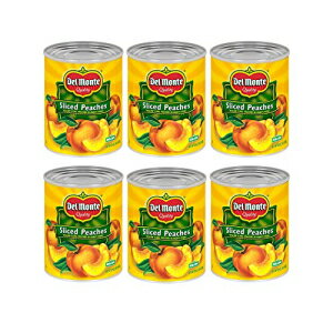 Del Monte 缶詰スライスイエロークリングピーチ ヘビーシロップ漬け、29オンス (6個パック) Del Monte Canned Sliced Yellow Cling Peaches in Heavy Syrup, 29 Ounce (Pack of 6)