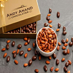 アンディ・アナンド・チョコレート ミルクチョコレートで覆われたプレミアムカリフォルニアアーモンド、ギフトボックス入り、すべて天然、天然原料使用 - 453.6g (453.6g ) Andy Anand Chocolates Premium California Almonds covered with Milk Chocolate