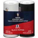 2 Piece Set, Salt and Pepper Shaker, Morton McCormick Iodized Salt & Pepper, Shaker Set, 5.25 Ounce