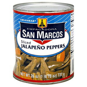 San Marcos ピーマン ハラペーニョ スライス 737.1g (12 個パック) San Marcos, Peppers Jalapeno Sliced, 26 OZ (Pack of 12)