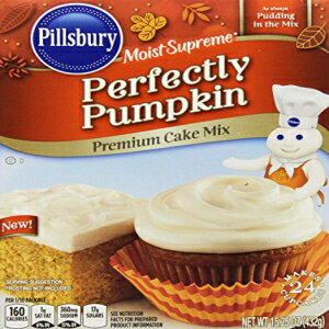 ピルズベリー モイスト シュプリーム パーフェクトリー パンプキン プレミアム ケーキ ミックス、15.25 オンス Pillsbury Moist Supreme Perfectly Pumpkin Premium Cake Mix, 15.25 Ounce