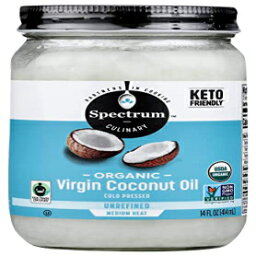 Spectrum オーガニック バージン ココナッツ オイル、未精製、14 オンス Spectrum Organic Virgin Coconut Oil, Unrefined, 14 Oz