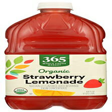 楽天Glomarket365 by Whole Foods Market、濃縮オーガニック天然フレーバージュース飲料、ストロベリーレモネード、64液量オンス 365 by Whole Foods Market, Organic Naturally Flavored Juice Beverage from Concentrate, Strawberry Lemonade, 64 Fl Oz