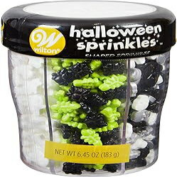 食品 スプリンクルミックス、ハロウィーンシェイプ、6セル Wilton Food Items Sprinkle Mix, Halloween Shapes, 6 Cell