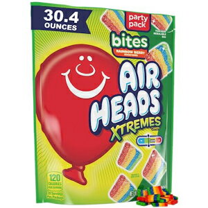 Airheads Xtremes Bites、レインボーベリー、パーティー、30.4 オンス スタンドアップバッグ Airheads Xtremes Bites, Rainbow Berry, Party, 30.4 OZ Stand Up Bag