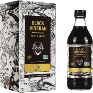  ù 500ml 3ǯ ȯ   ù ƿ ݡ Soeos Chinkiang Vinegar 16.9 fl oz (500ml), 3 Years Aged, Naturally Fermented, Mature Aged Black Vinegar, Chinese Black Vinegar, Zhen