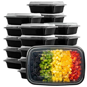 Comfy Package 50 Sets 28 oz. Meal Prep Containers With Lids, 1 Compartment Lunch Containers, Bento Boxes, Food Storage Containers