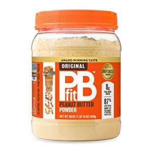 PBfit 全天然ピーナッツバターパウダー、本物のローストプレスピーナッツから作った粉末ピーナッツスプレッド、タンパク質8g、30オンス（1パック） PBfit All-Natural Peanut Butter Powder, Powdered Peanut Spread From Real Roasted Pressed Peanuts, 8g