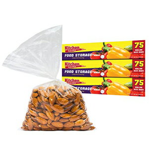 楽天Glomarketパーティーバーゲン ツイストタイ付き1ガロンサイズの食品保存袋。[225 袋] （各 75 袋入り 3 箱） 11 x 13 インチ。キッチン、オフィス、商業、家庭での使用に簡単で便利です。 PARTY BARGAINS 1 Gallon Size Food Storage Bags with Twist-Ties.