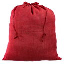 CleverDelights 18インチ x 24インチ レッド黄麻布バッグ 巾着付き CleverDelights 18 x 24 Red Burlap Bag with Drawstring