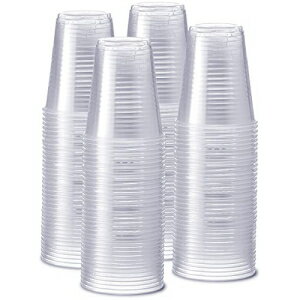 Comfy Package 240 Count - 12 oz. Clear Disposable Plastic Cups - Cold Party Drinking Cups