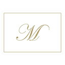 Caspari S[hG{XCjV{bNXm[gJ[hA^[ MA8 ̃J[hƕ Caspari Gold Embossed Initials Boxed Note Cards in Letter M, 8 Cards & Envelopes